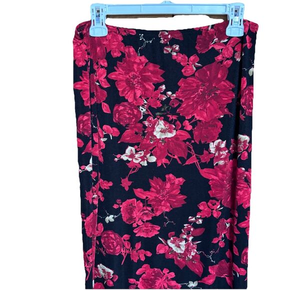 Jaclyn Smith Classic Vintage Y2K Floral Red/Black  Maxi Skirt Size S Whimsigoth - Picture 2 of 10